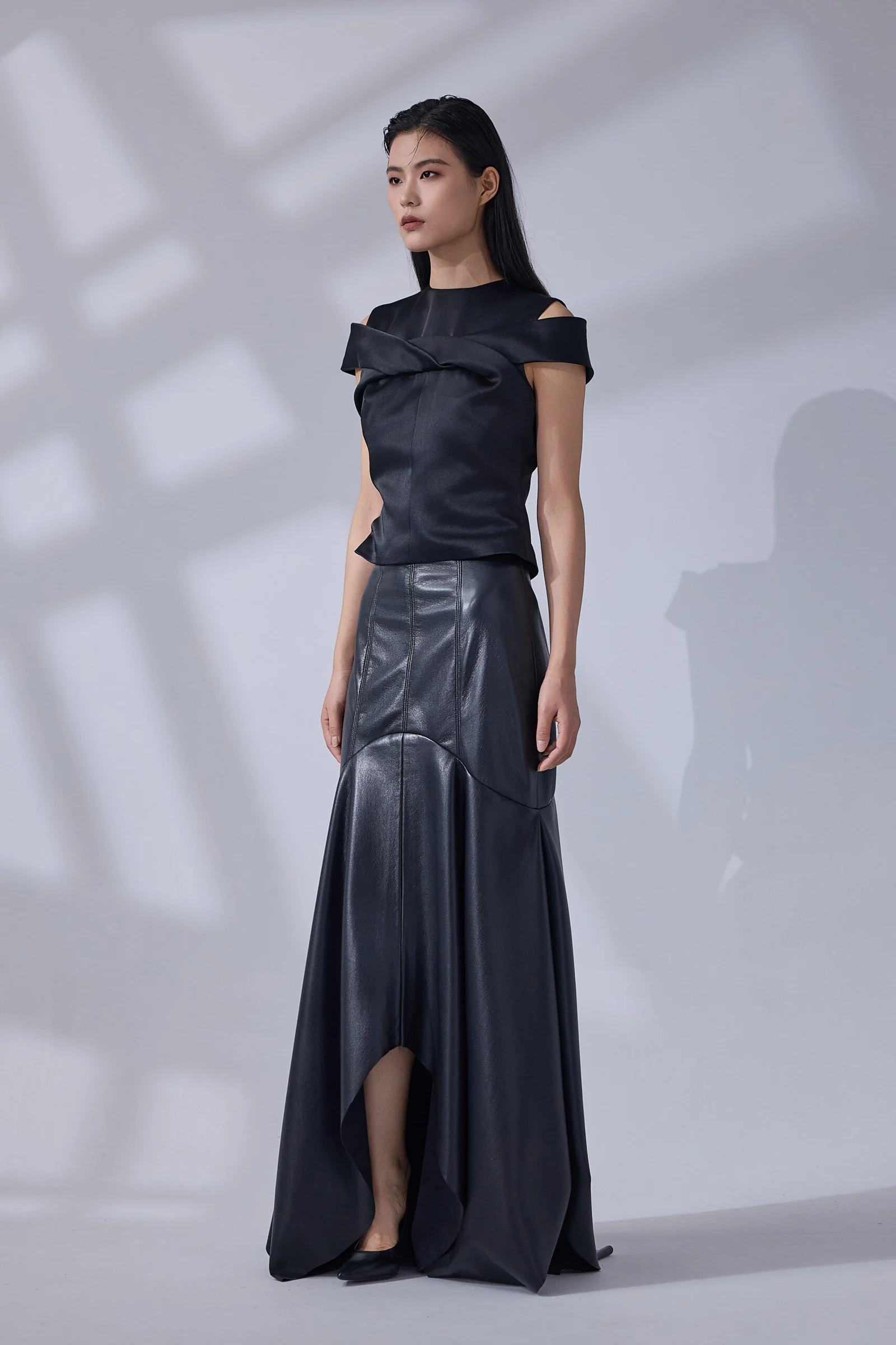 Blouse and leather skirt set - Image 2