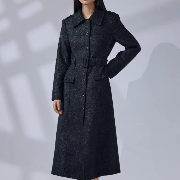 Midnight Wool Elegance Coat