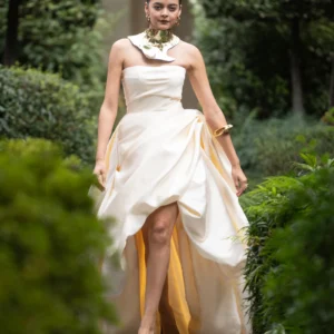 Evening Dress – White Satin
