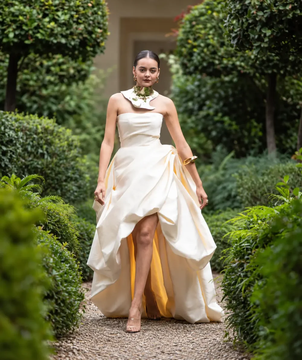 Evening Dress – White Satin
