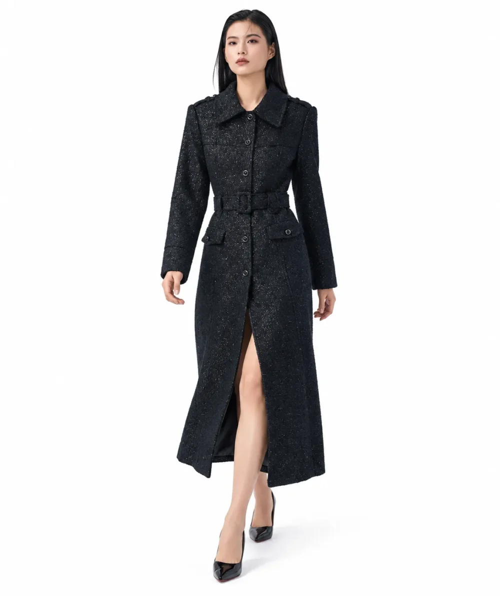 Midnight Wool Elegance Coat