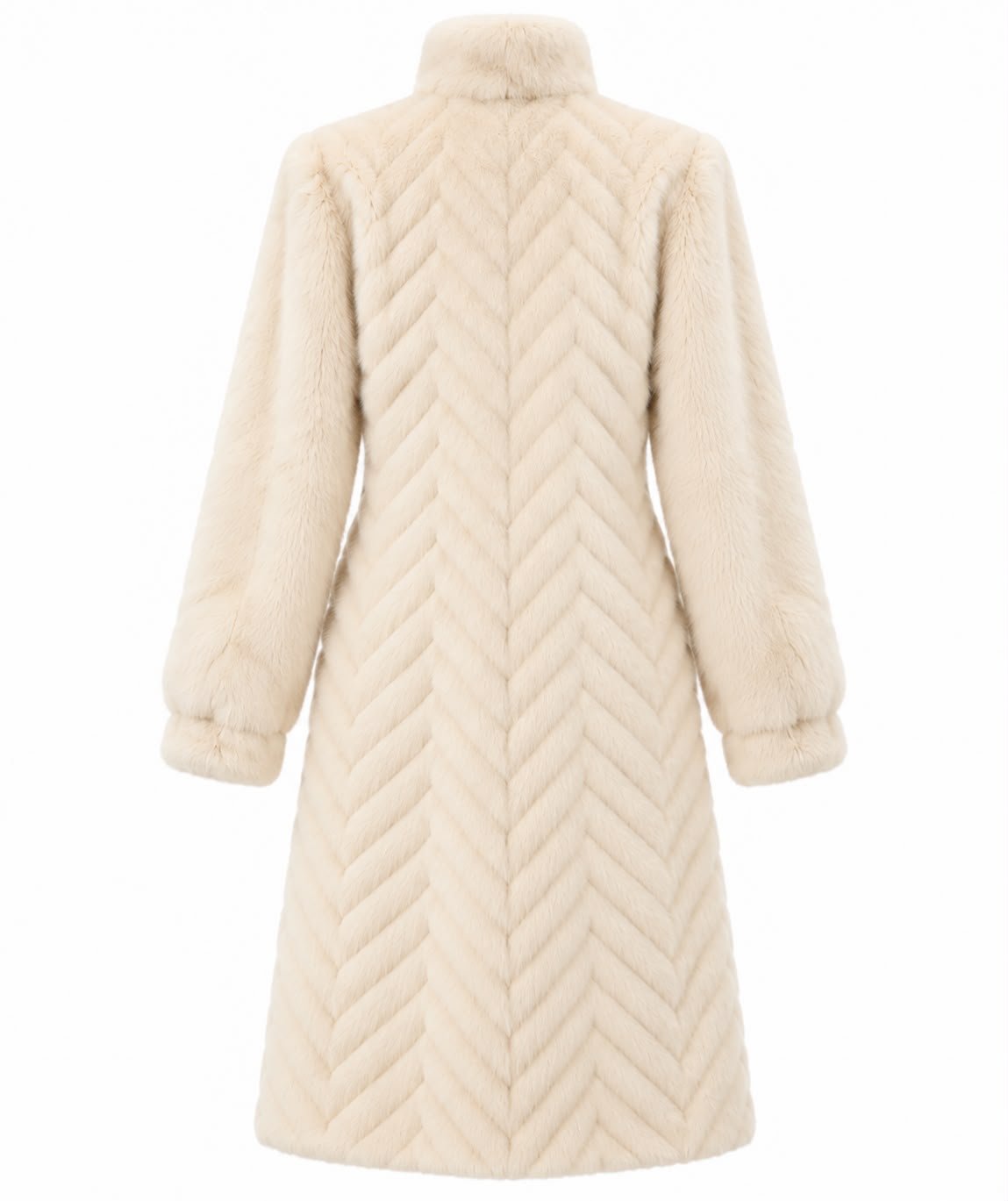 Ivory Chevron Coat - Image 2