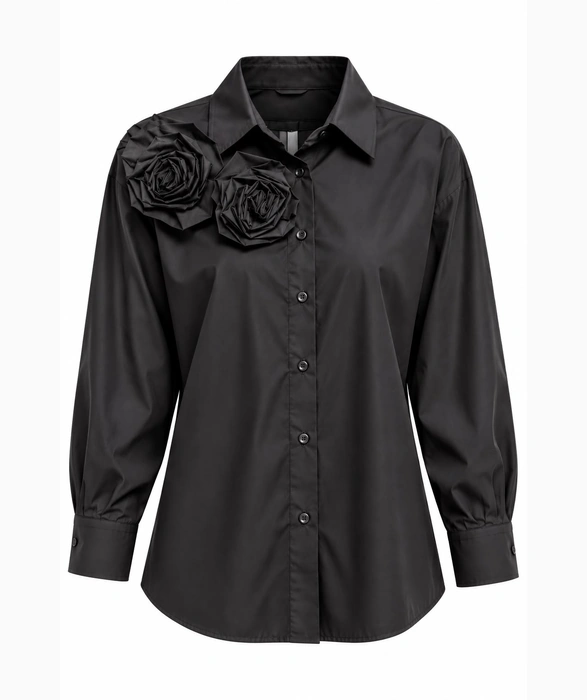 Rose Appliqué Shirt
