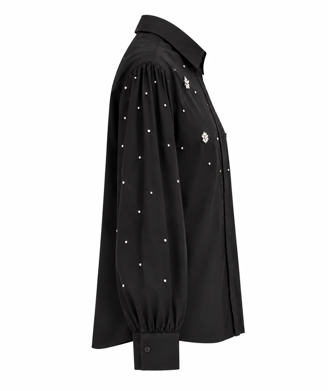 Black Crystal Embellished Shirt - Image 3
