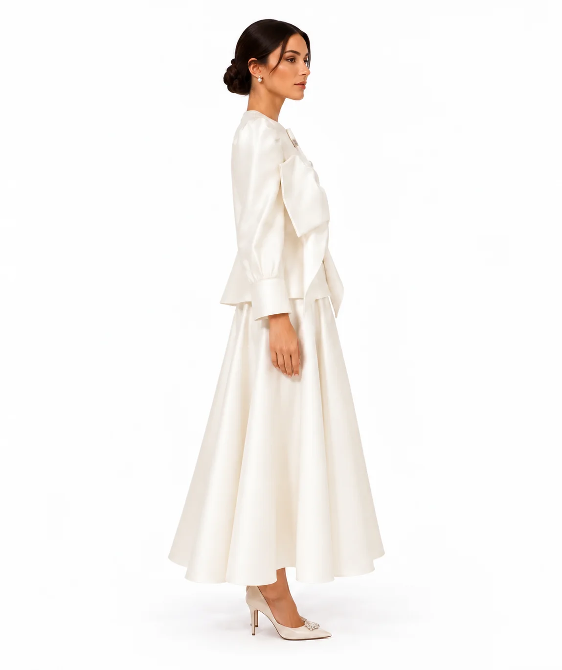 Ivory Bow Detail Two-Piece Set - Image 2