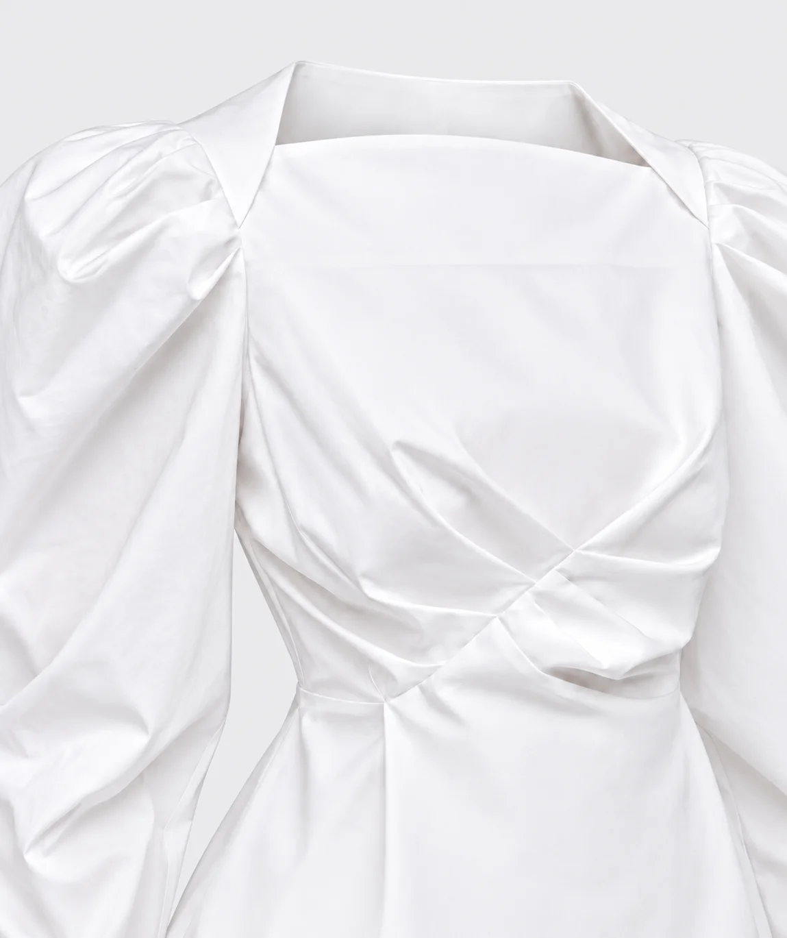 Ivory Sculpted Puff-Sleeve Blouse - Image 5