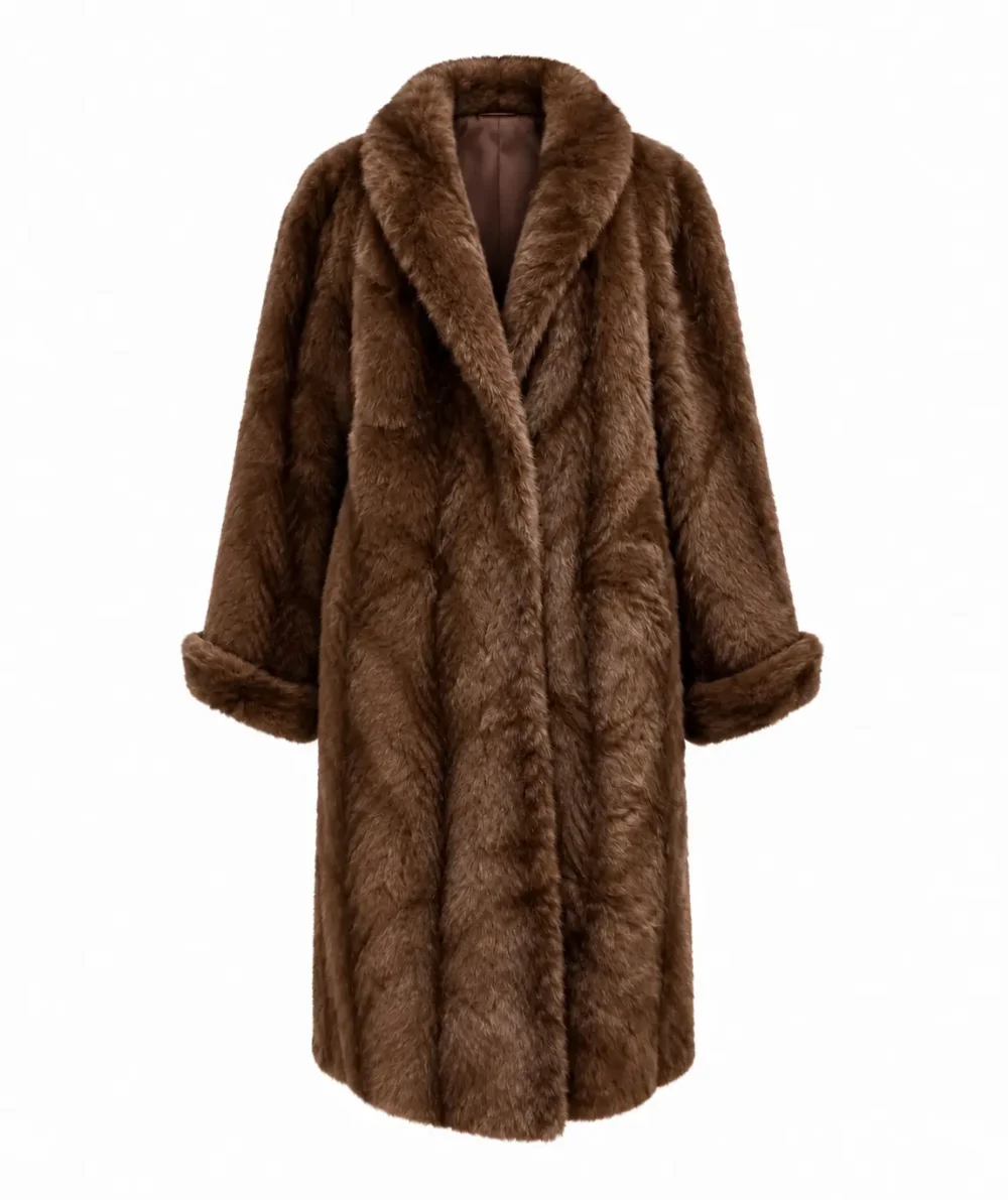 Chocolate Brown Luxury Fur Coat