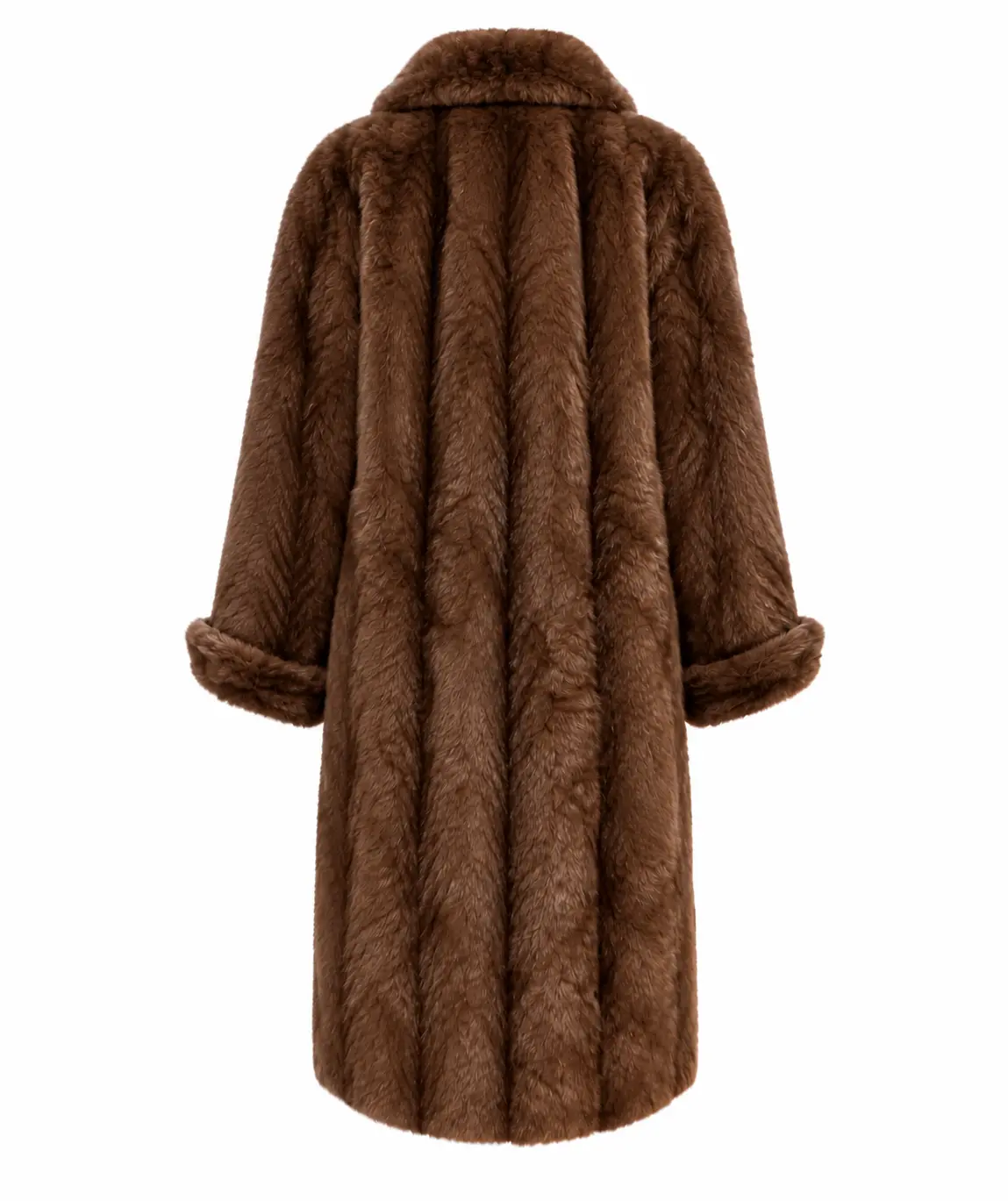 Chocolate Brown Luxury Fur Coat - Image 2