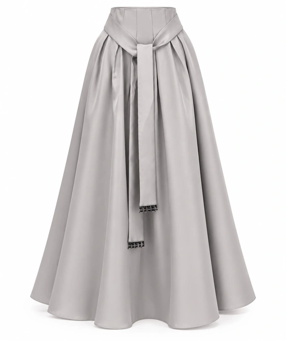 Pleated Maxi Skirt