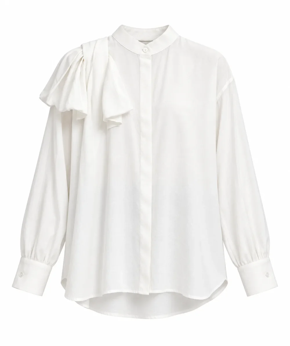 Ivory Bow Detail Blouse