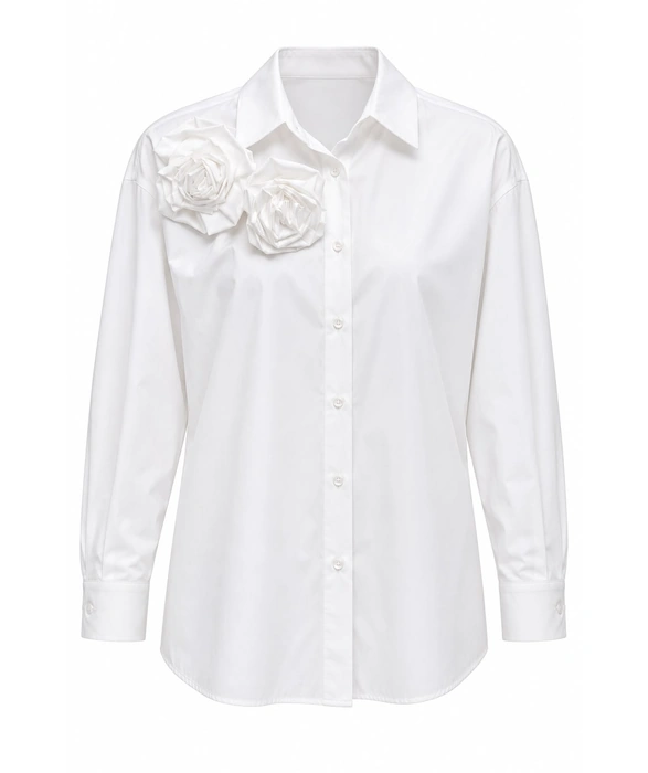 Rose Appliqué Shirt - Image 6